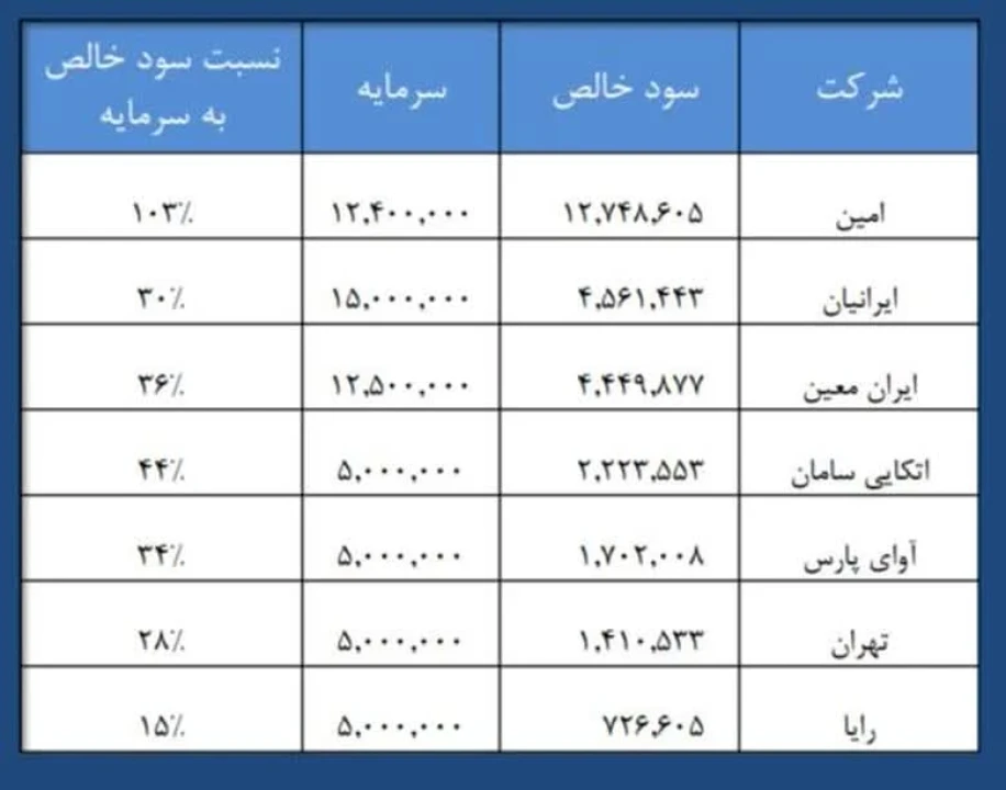 پیشتازی «اتکام» در «نسبت سود خالص به سرمایه»