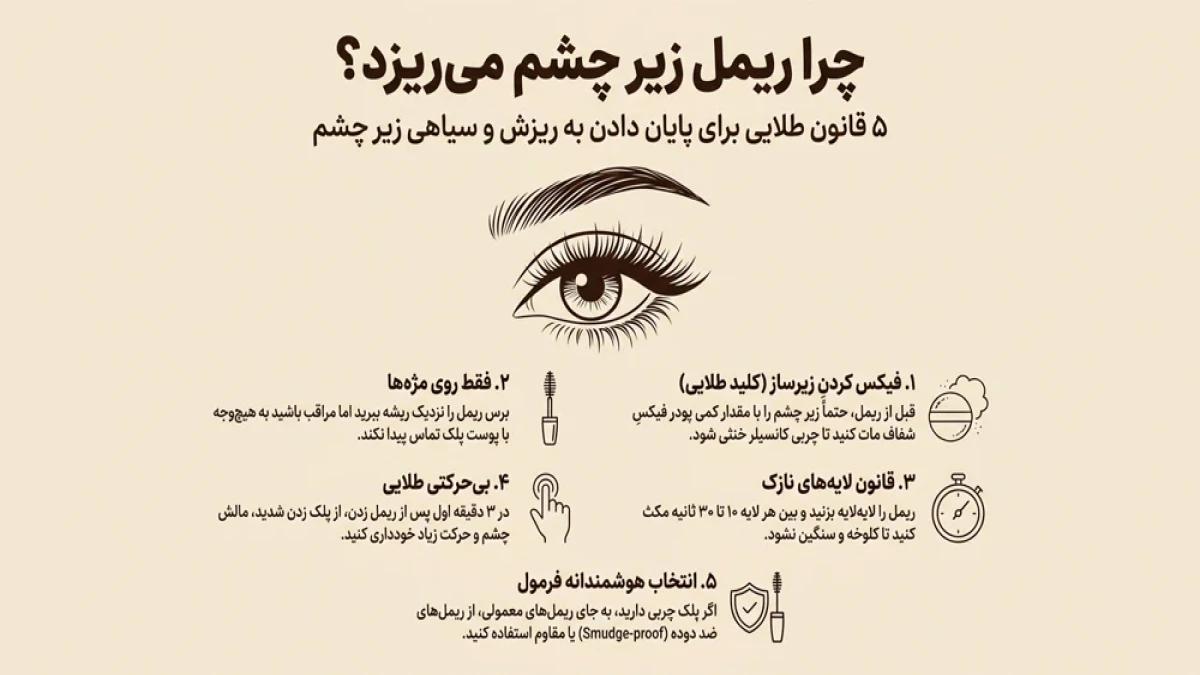 چرا ریمل بعد از چند ساعت زیر چشم می‌ریزد؟