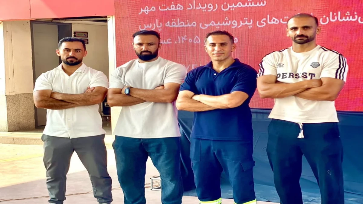 درخشش تیم آتش‌نشانی مخازن سبز در رقابت با ۲۰ پتروشیمی منطقه پارس حاصل حمایت‌های مستمر مهندس انصاری در حوزه ایمنی
